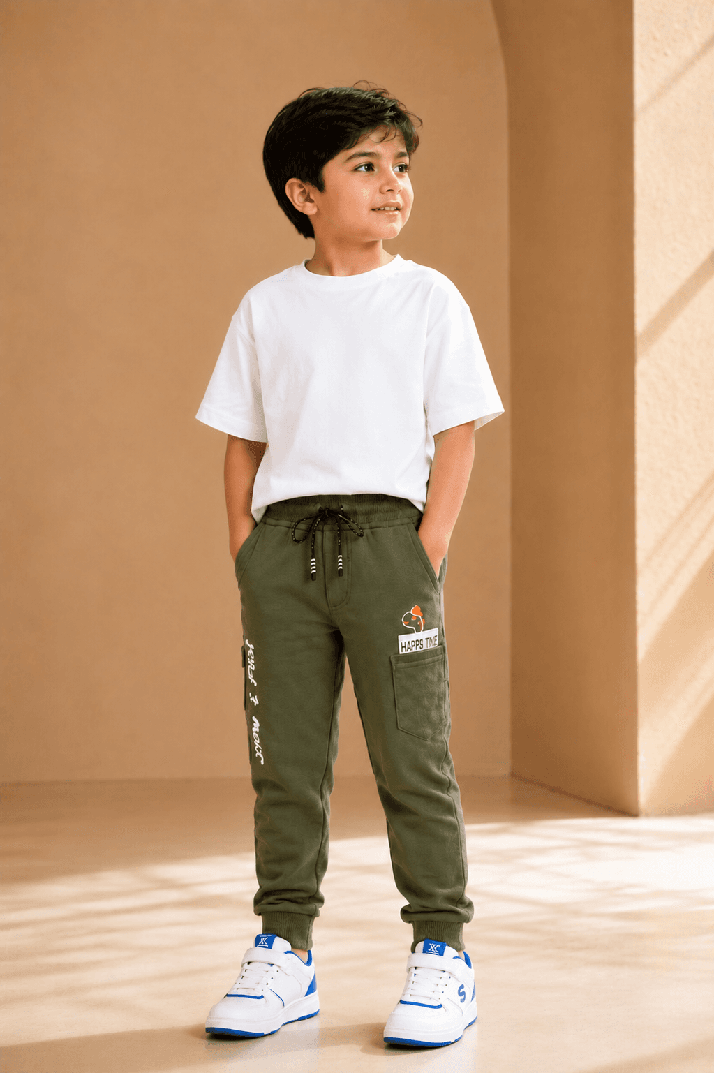 Style No. 809 premium 220 GSM loop knit boys joggers pant