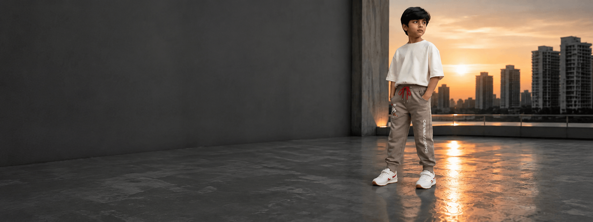 Boys denim jeans design studio with luxury wash and stitching finish