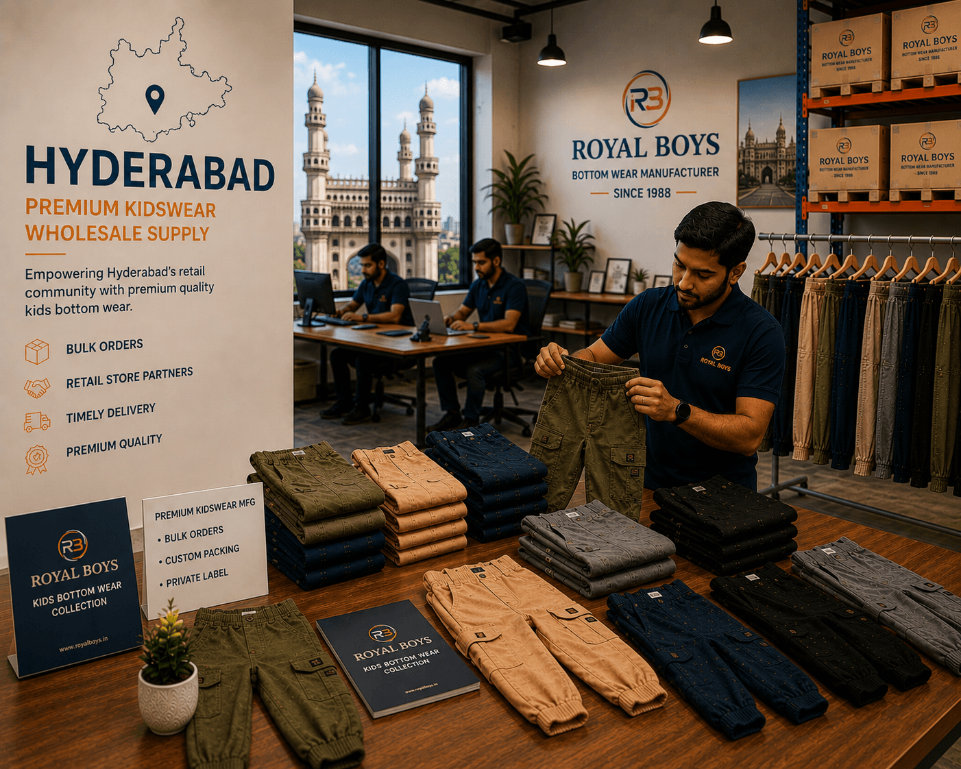 Royal Boys bottom wear supply for Hyderabad